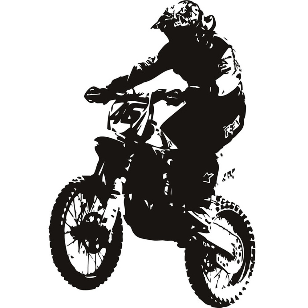 Motocross Bike Motorrad Wandtattoo WS-17532